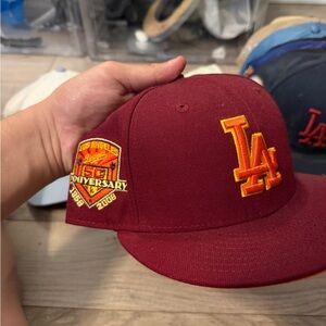 New Era Kids LA Cap - Burgundy and Gold